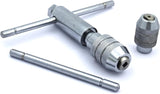 Interchangeable tap wrench body with collet chucks