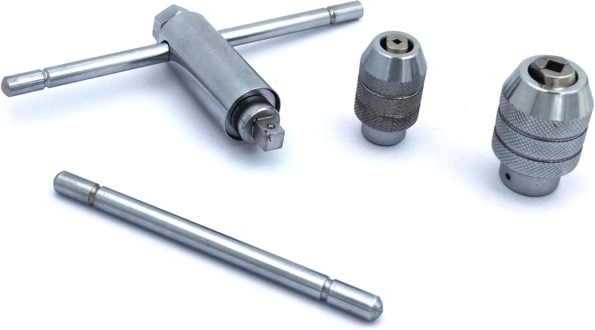 Interchangeable tap wrench body with chucks and handles