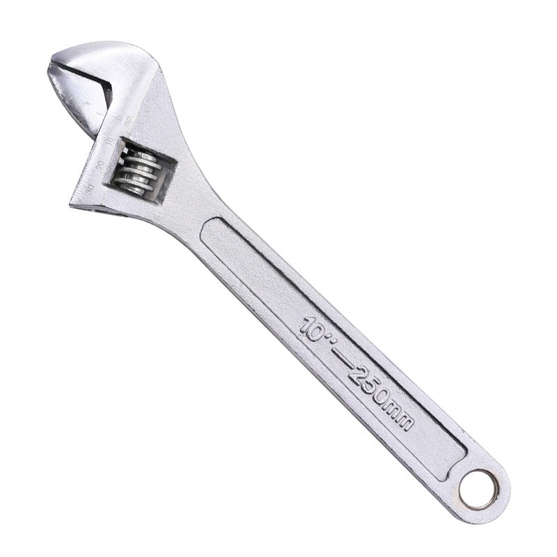 10-Inch Silver Adjustable Wrench 