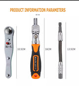 Ratchet Wrench and Extension Dimensions