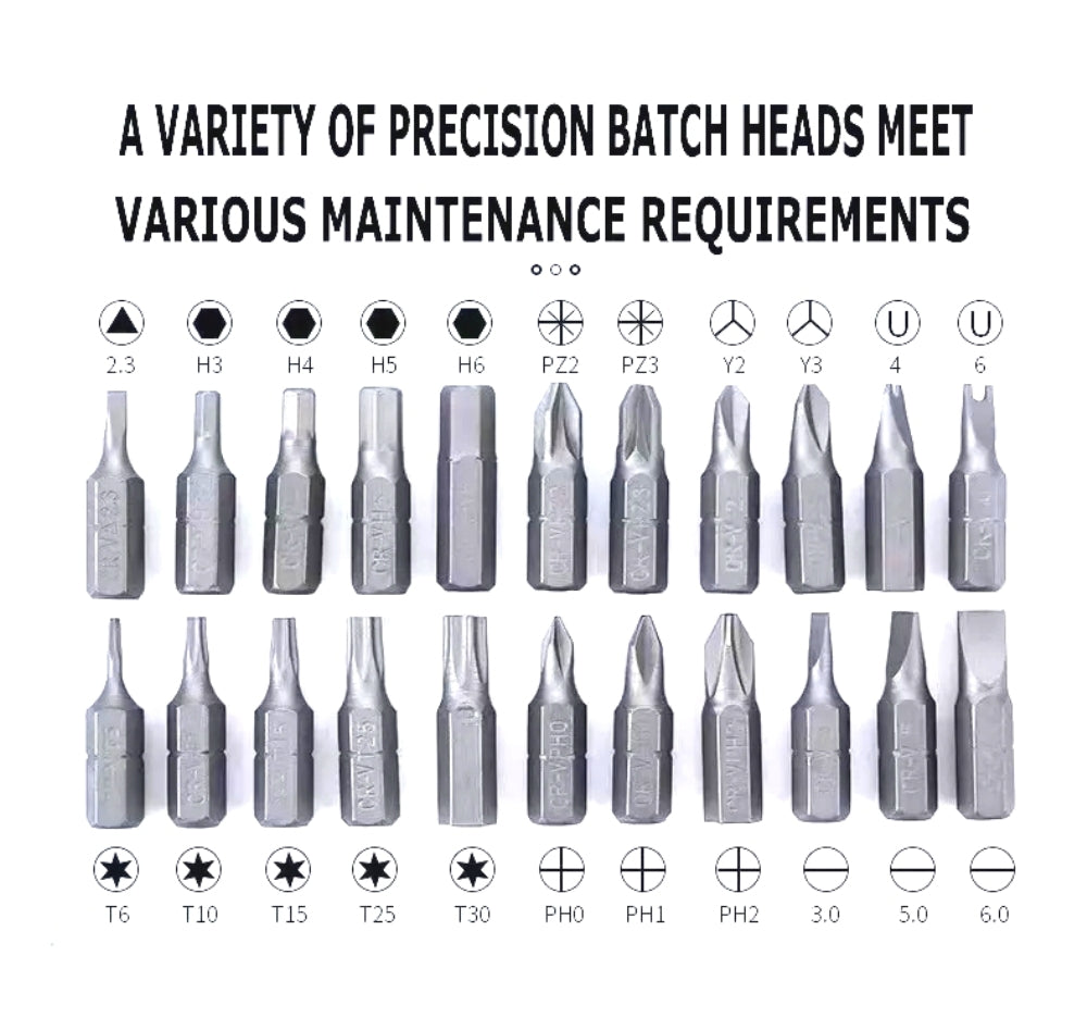 Precision Screwdriver Bit Set Collection