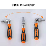 180-Degree Swivel Head Ratchet Wrench