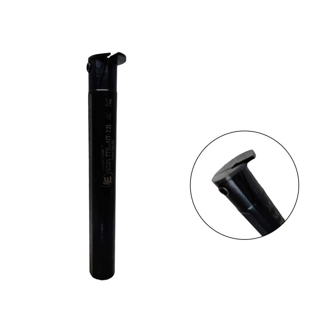 Left-handed internal grooving bar