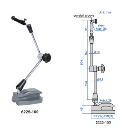 Insize hydraulic measuring stand diagram