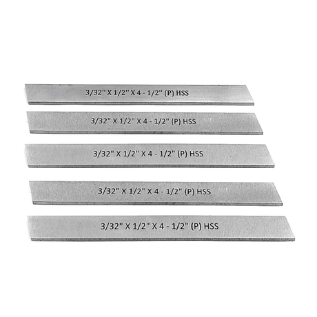 Five HSS lathe tool bits