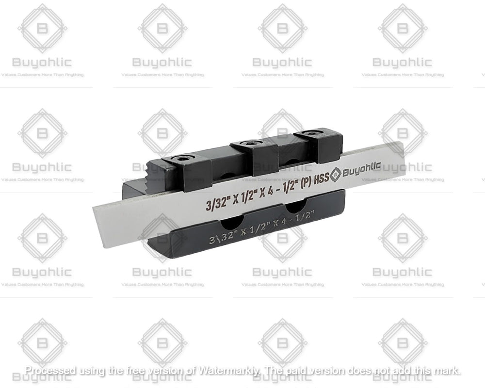 Lathe cut off tool holder front angle view