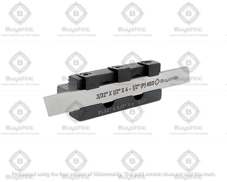 Lathe cut off tool holder front angle view