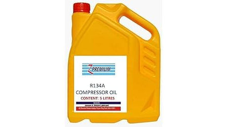 Yellow container of compressor oil