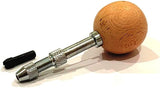Precision Pin Vise with Round Wooden Ball Handle