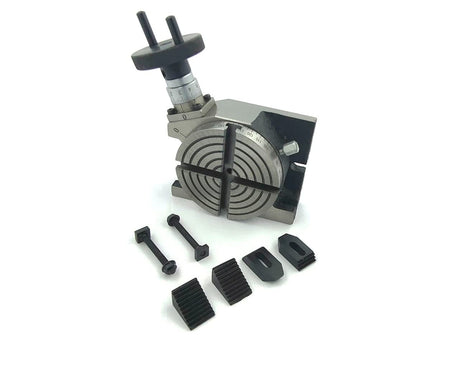 Vertical tilting rotary table set