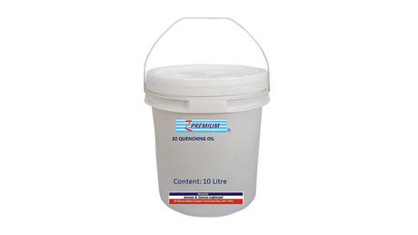 White bucket with a label 