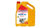 Yellow engine oil bottle with red cap