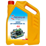 Yellow bottle of Z Premium screw air compressor oil 
