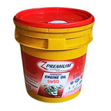 Yellow bucket of Z Premium synthetic engine oil
