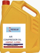  air compressor oil with a red cap and visible label 