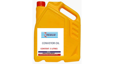Yellow oil container with a label 