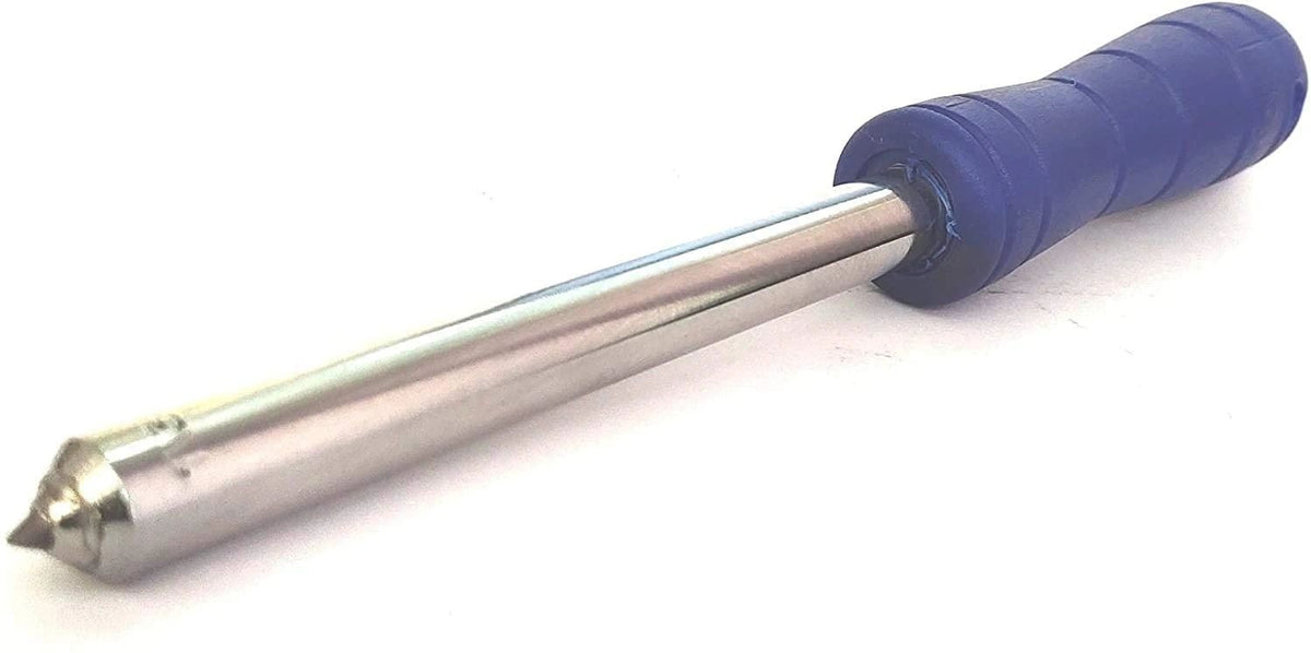 Manual deburring tool with blue ergonomic handle