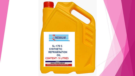 Yellow container of synthetic refrigeration oil 