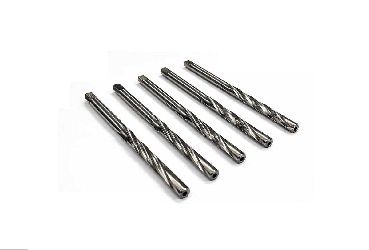 Set of five steel hand reamers