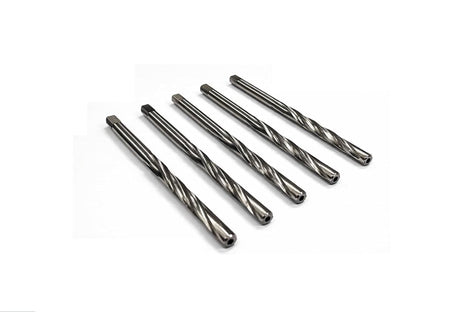 Set of five steel hand reamers