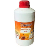 Bottle of Z Premium hydraulic oil 46 with a red cap 