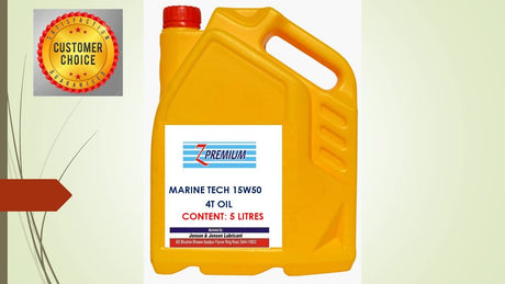 Yellow oil container with label 
