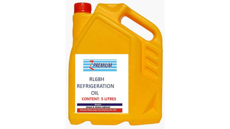 Yellow container of refrigeration oil 