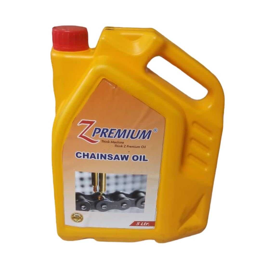 Yellow container of Z Premium Chainsaw Oil