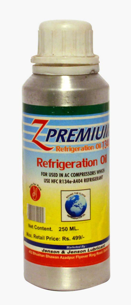 Z Premium refrigeration oil bottle with label 