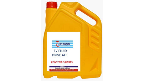 Yellow container of EV Fluid Drive ATF