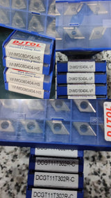 CNC cutting tools with DJTOL branding