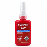 Thread Locker Red 242 -50ml Removable Thread Lock Glue for Nuts, Bolts, & Fasteners, Medium Strength Screw Glue to Prevent Loosening & Corrosion