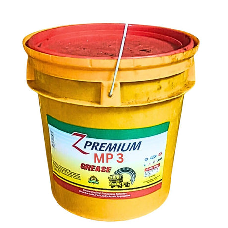 Yellow bucket of Z Premium MP3 grease