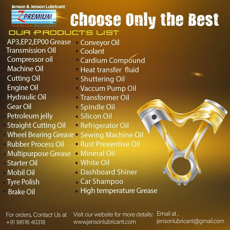 Jenson & Jenson Lubricant product list