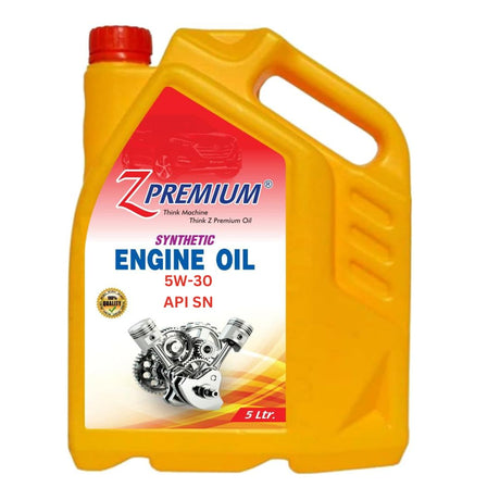 Yellow Z Premium synthetic engine oil container