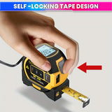 Buyohlic 3-in-1 Laser Tape Measure 196 Ft Rechargeable Laser Measurement Tool & 16Ft Measuring Tape Movable Magnetic Hook Pythagorean Mode, Measure Distance, Area and Volume
