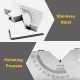 Buyohlic's Adjustable Angle Block - 95 x 45 x 48 MM Multifunctional V Block Milling 0-60° for Milling Machine Planer