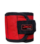 Red tool bag with black strap and JKH Tool Bags