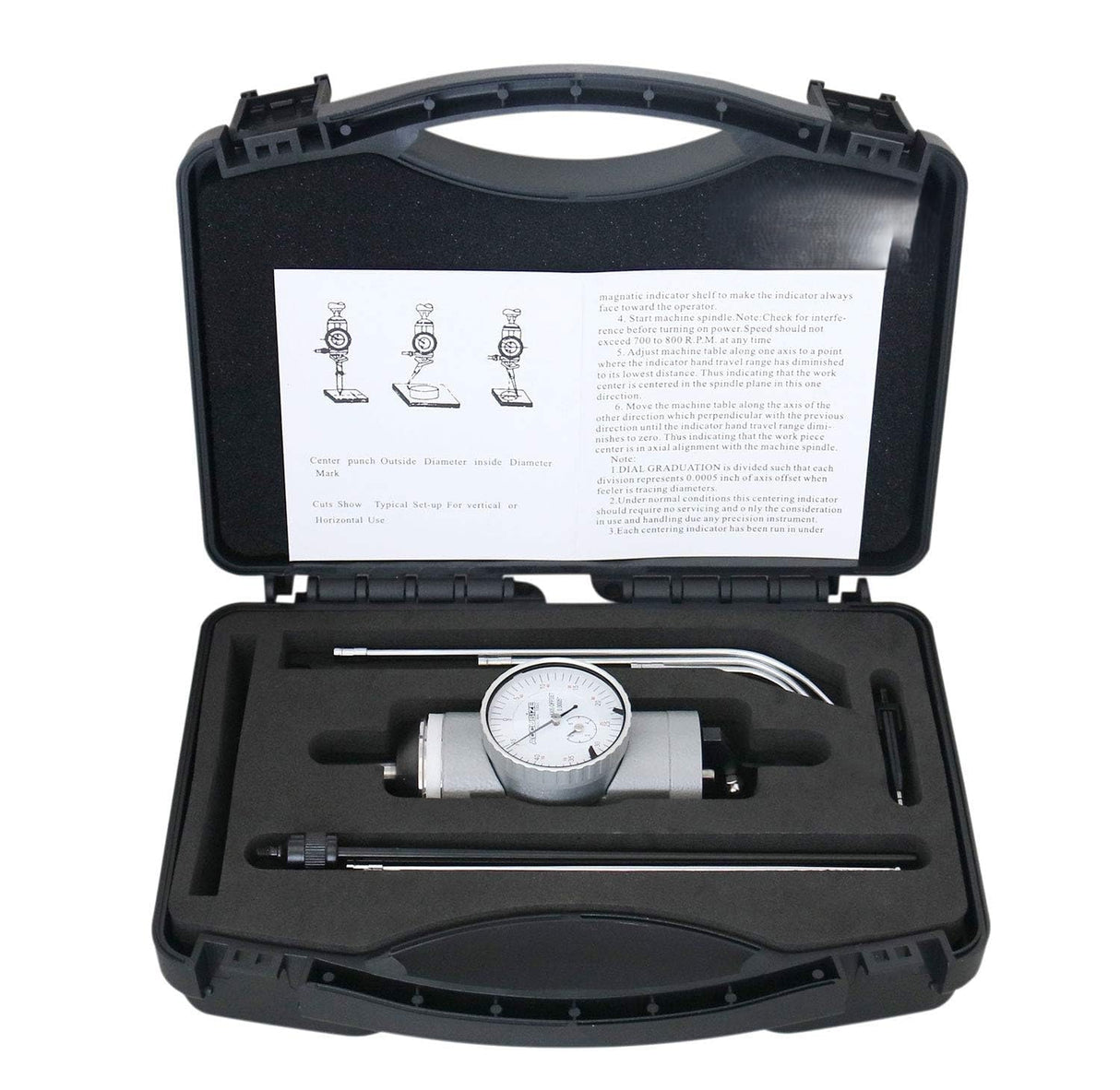 Coaxial Alignment Centering Indicator, 0–0.15" Range, 0.0005" Graduation Precision Tool