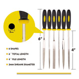 6-Piece Needle File Set Specifications