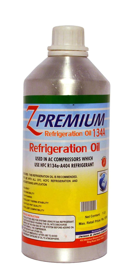 Z Premium refrigeration oil container with label