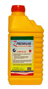 Yellow bottle of Z Premium Lube Oil 68 with a red cap