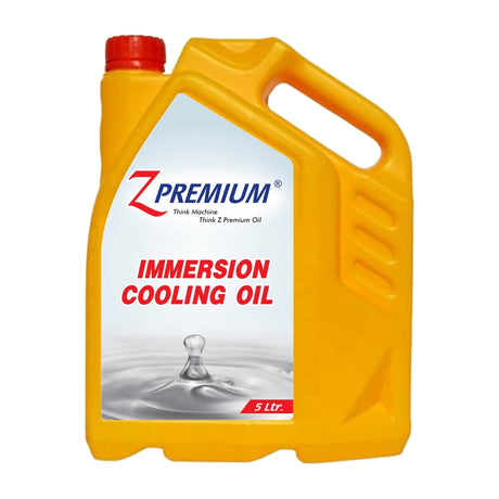 Yellow container of Z Premium immersion cooling oil 
