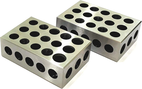 Two steel 1-2-3 blocks