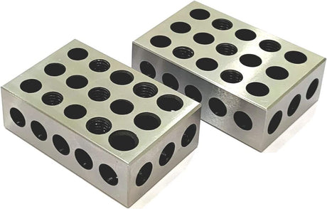 Two steel 1-2-3 blocks