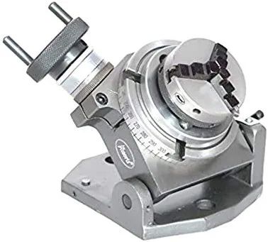 Tilting rotary table with chuck