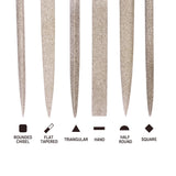Assorted Needle File Shapes Chart
