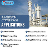 Z Premium logo and text about immersion cooling oil