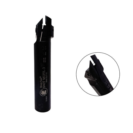 Black metal grooving tool holder