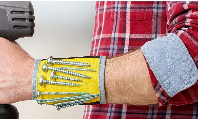 Wrist band filled with screws 